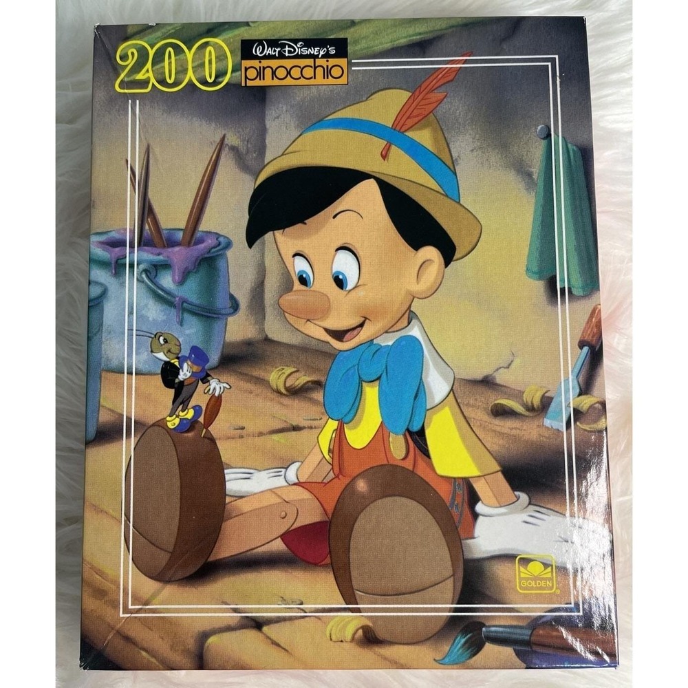 Vintage Disney Pinocchio 200 piece Golden Puzzle Made In USA New Old Stock